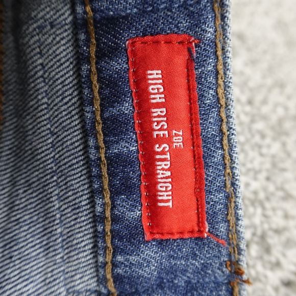 NEW Lucky Brand Jeans Womens 6 Dark Blue Denim Pants High Rise Straight Stretch - Picture 8 of 16